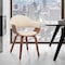 Armen Living Adalyn Cream Faux Leather and Walnut Wood Dining Room Accent Chair LCADCHWACR - alternate 7